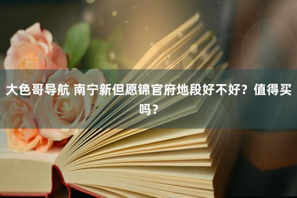 大色哥导航 南宁新但愿锦官府地段好不好？值得买吗？